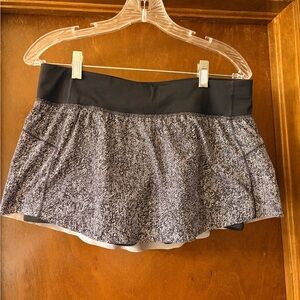 lululemon athletica Black and Gray Mini Skirt